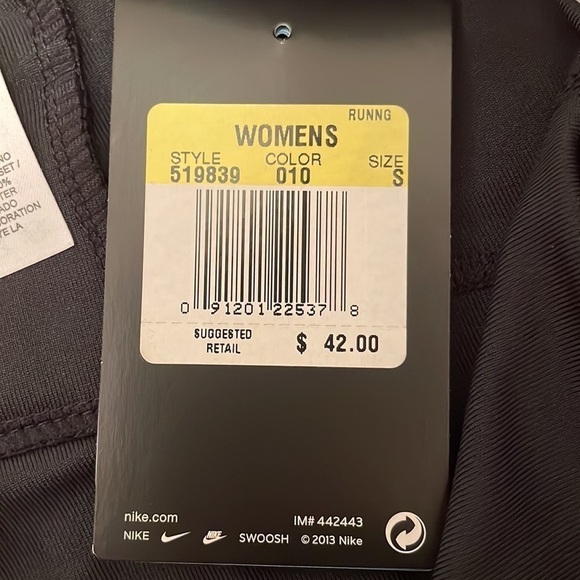 Nike Shorts Womens Small Black Dri-Fit Running Stay Cool Drawstring Zipper NWT - Picture 5 of 11